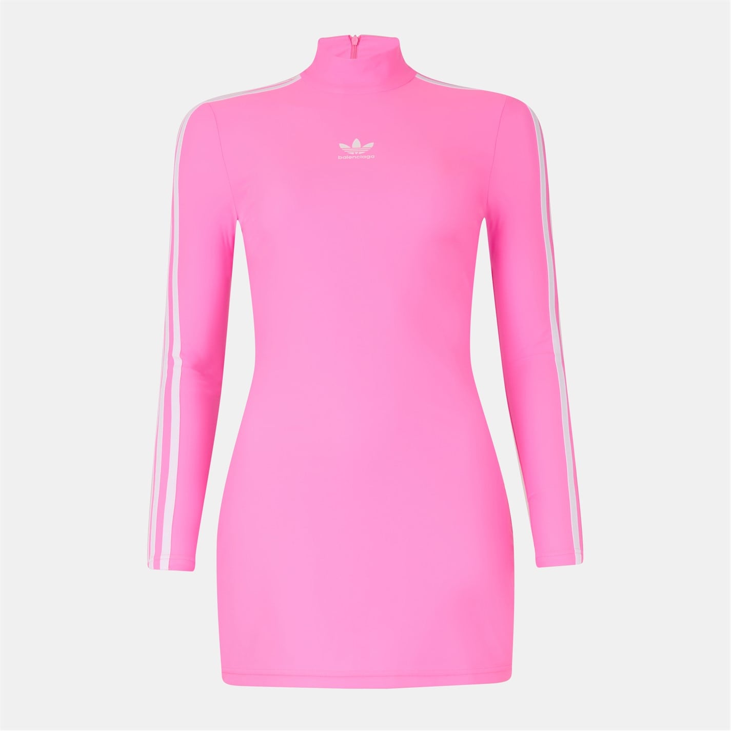 balenciaga neon pink dress Kim Kardashian's Pink Balenciaga Dress Combines Polarizing Trends