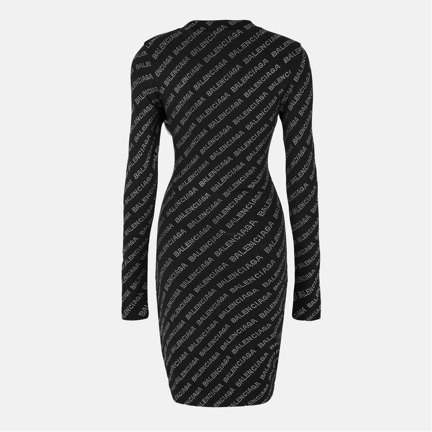 BALENCIAGA | All-Over Logo Mini Dress | Women | Black/Silver | Flannels  Fashion Ireland