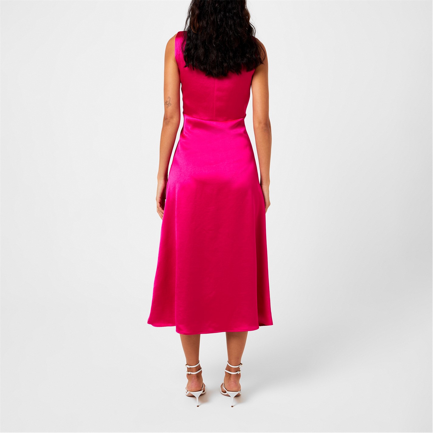 open lace back dress Razia Hot Pink Indo- Western Womens Party Maxi Dress with Embroidery and  Cut Out Details for Cocktail