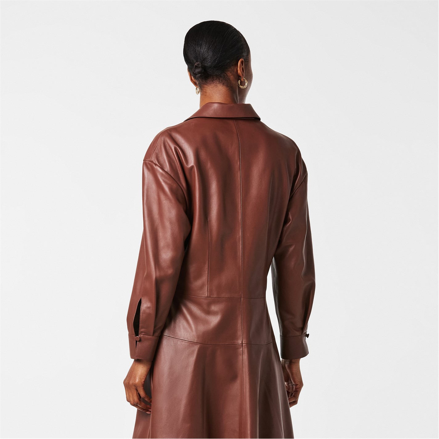 leather dress 2020 Gold-Button Faux-Leather Dress | Dolce Cabo main image 0