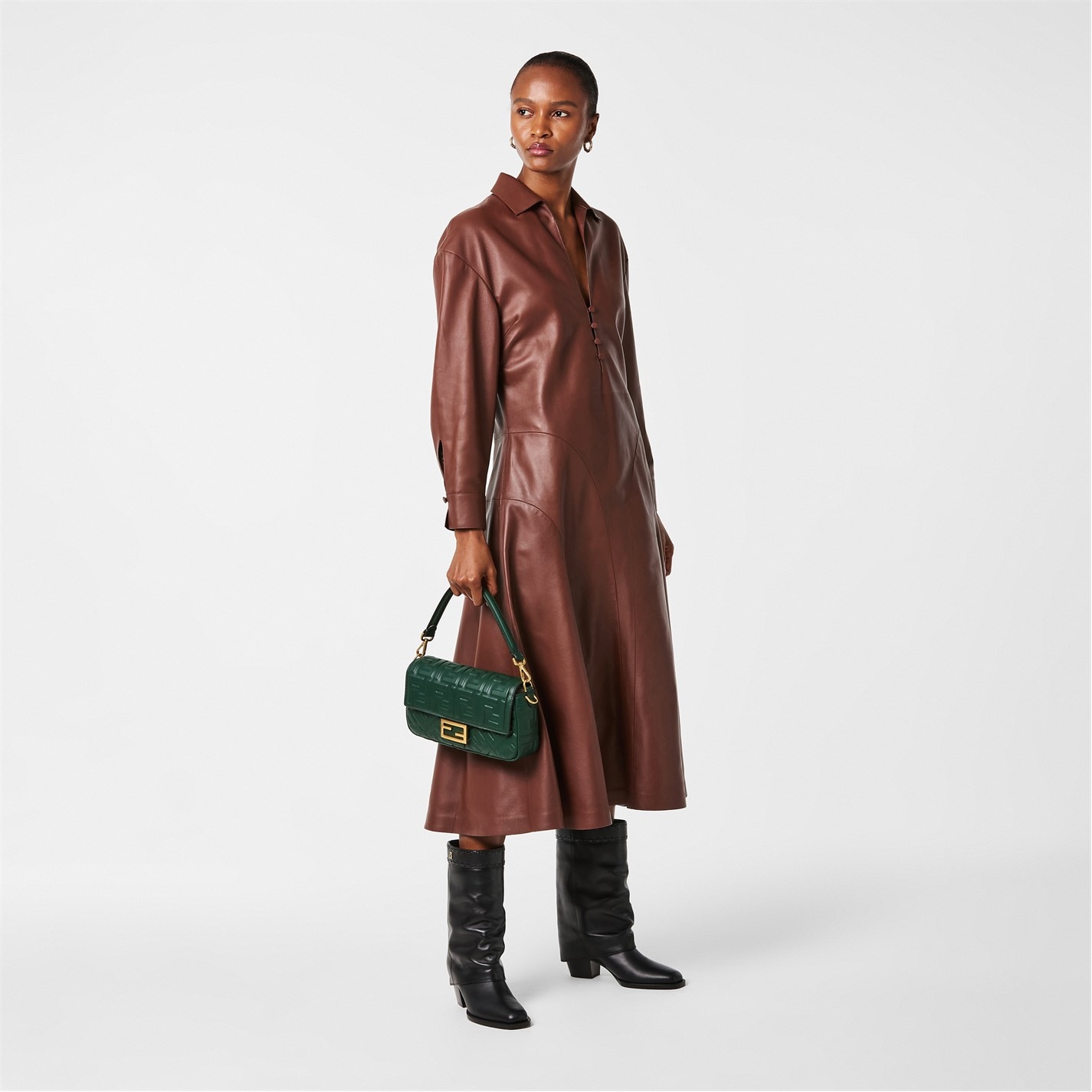 FENDI | Women's Leather A Line Dress | Women | Tobacco | Flannels Fashion  Ireland