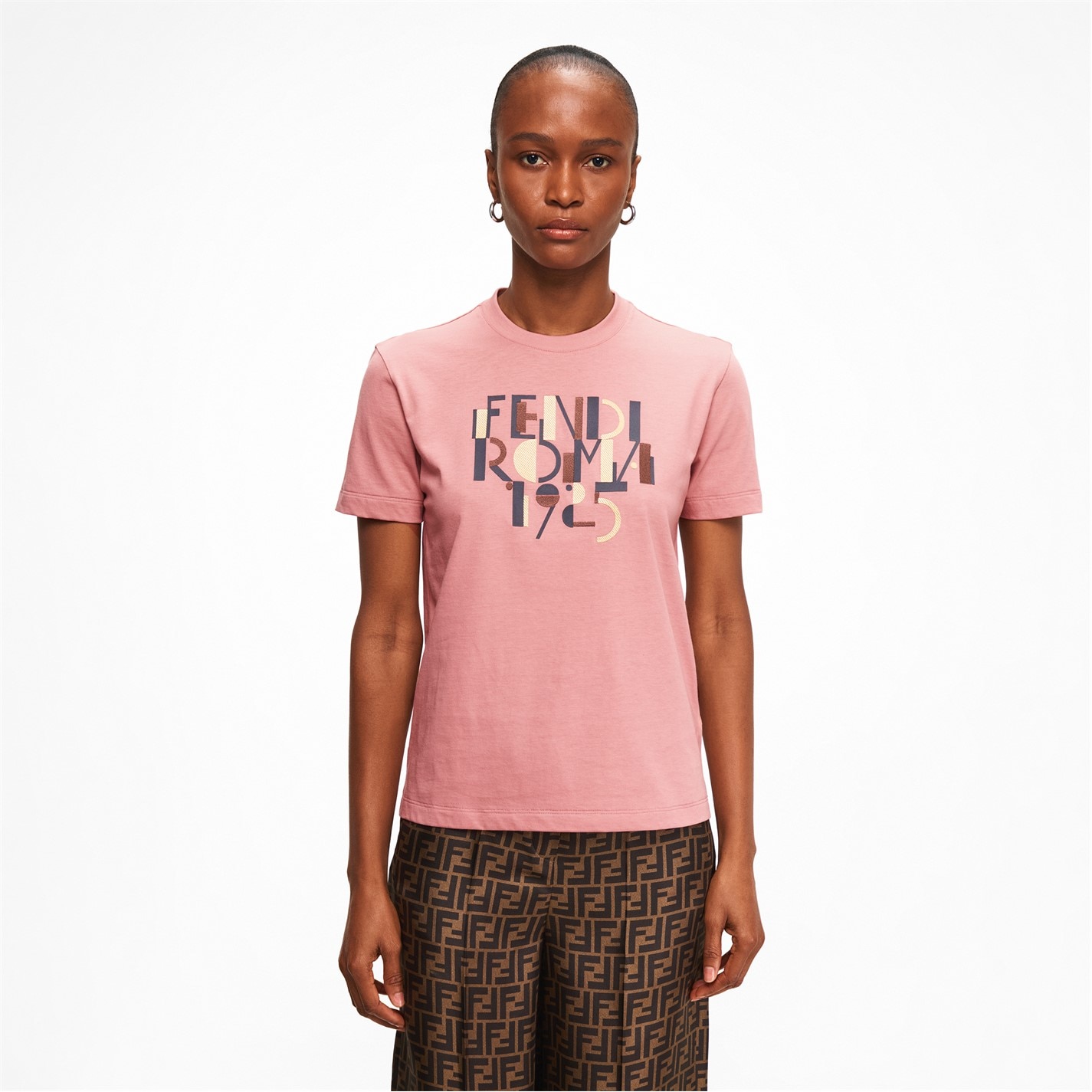 FENDI ピンクTシャツ FENDI | Pink cotton T-shirt | Women | Blush | Flannels Fashion Ireland