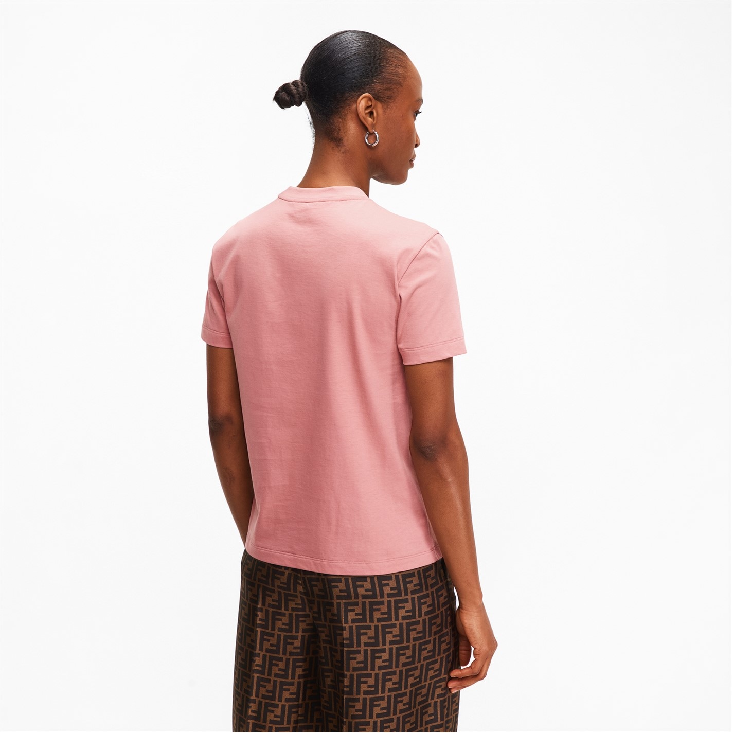 FENDI | Pink cotton T-shirt | Women | Blush | Flannels Fashion Ireland