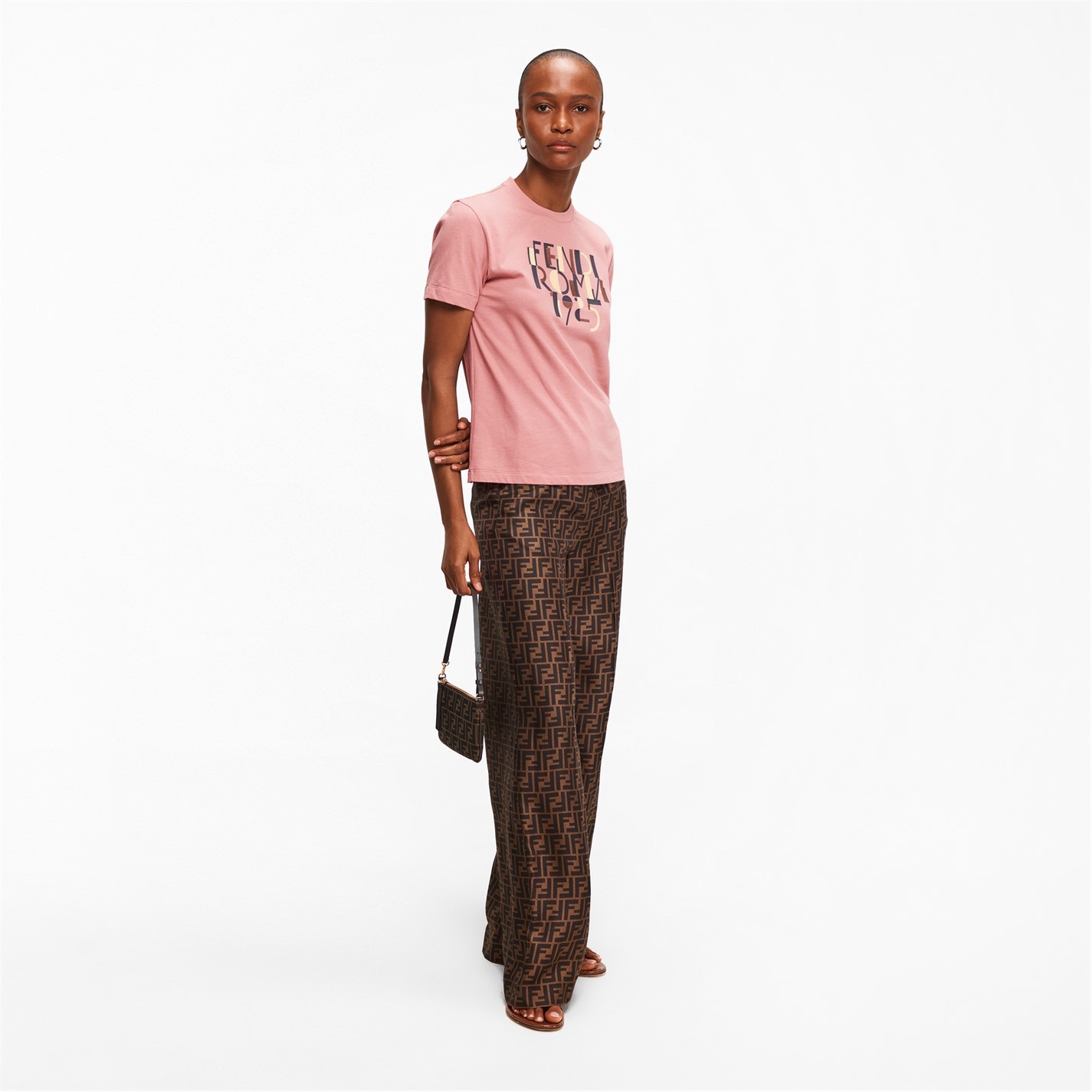 FENDI | Pink cotton T-shirt | Women | Blush | Flannels Fashion Ireland