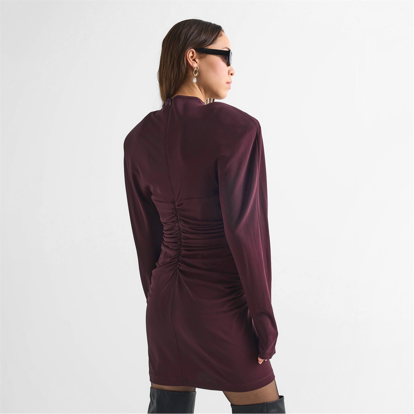 STELLA MCCARTNEY | Women's Long Sleeve Jersey Mini Dress | Women | Chocolate | Flannels Fashion Ireland STELLA MCCARTNEY | Women's Long Sleeve Jersey Mini Dress | Women | Chocolate | Flannels Fashion Ireland