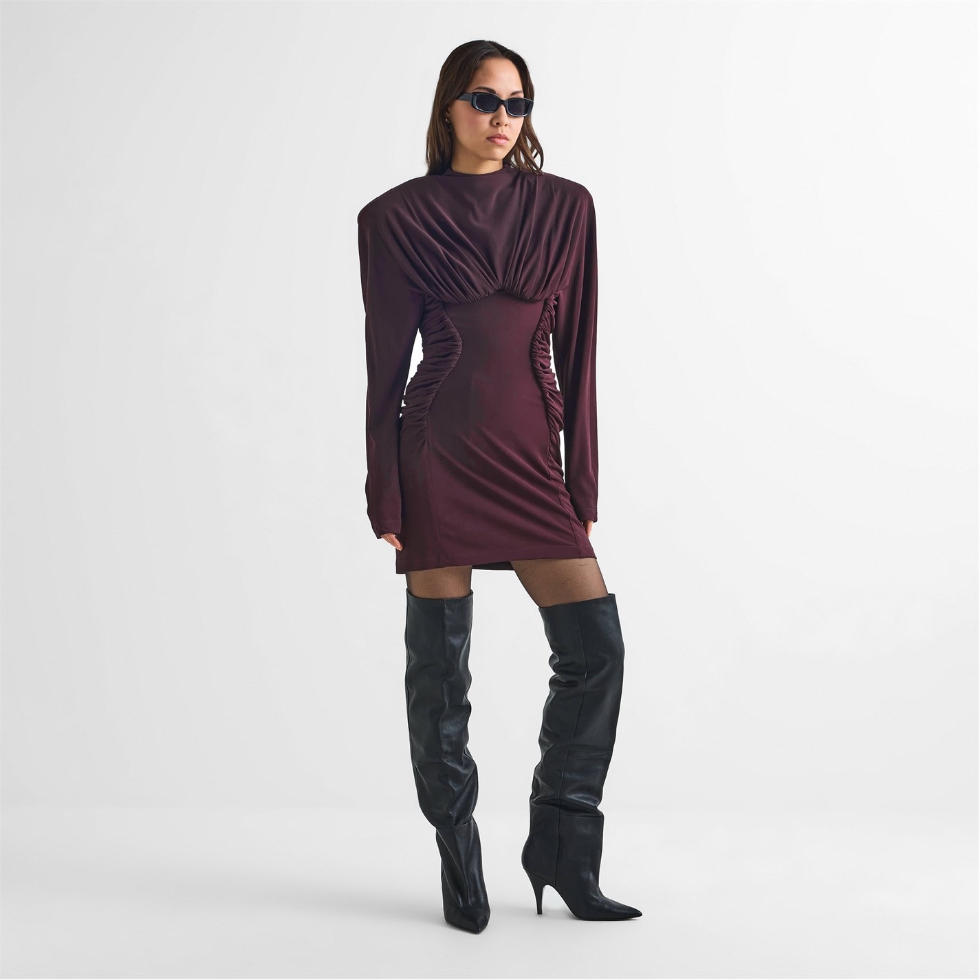 STELLA MCCARTNEY | Women's Long Sleeve Jersey Mini Dress | Women |  Chocolate | Flannels Fashion Ireland