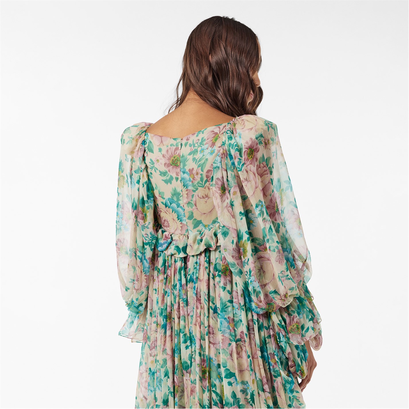 CHLOE | Women's Chiffon Maxi Dress | Women | Seedpearl Beige | Flannels