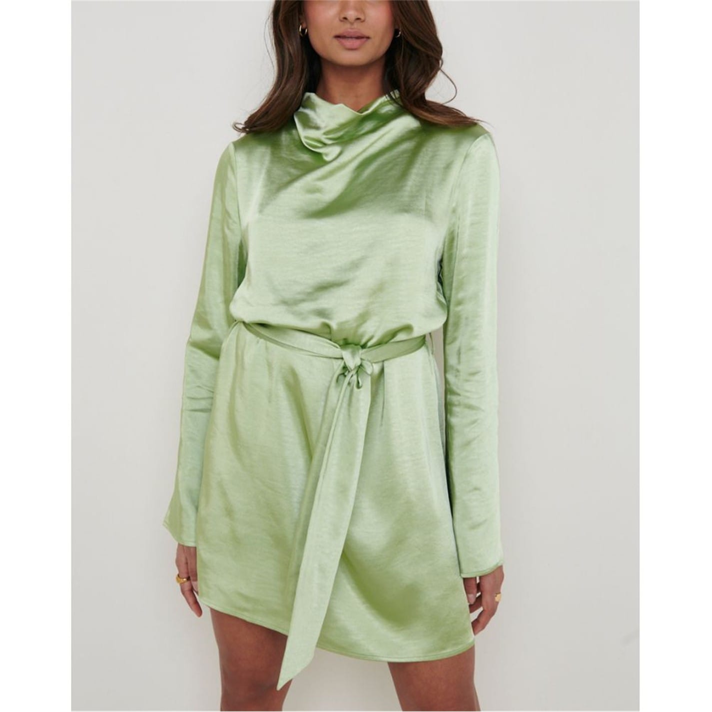 pretty lavish olive green dress Piper Tie Maxi Bridesmaid Dress