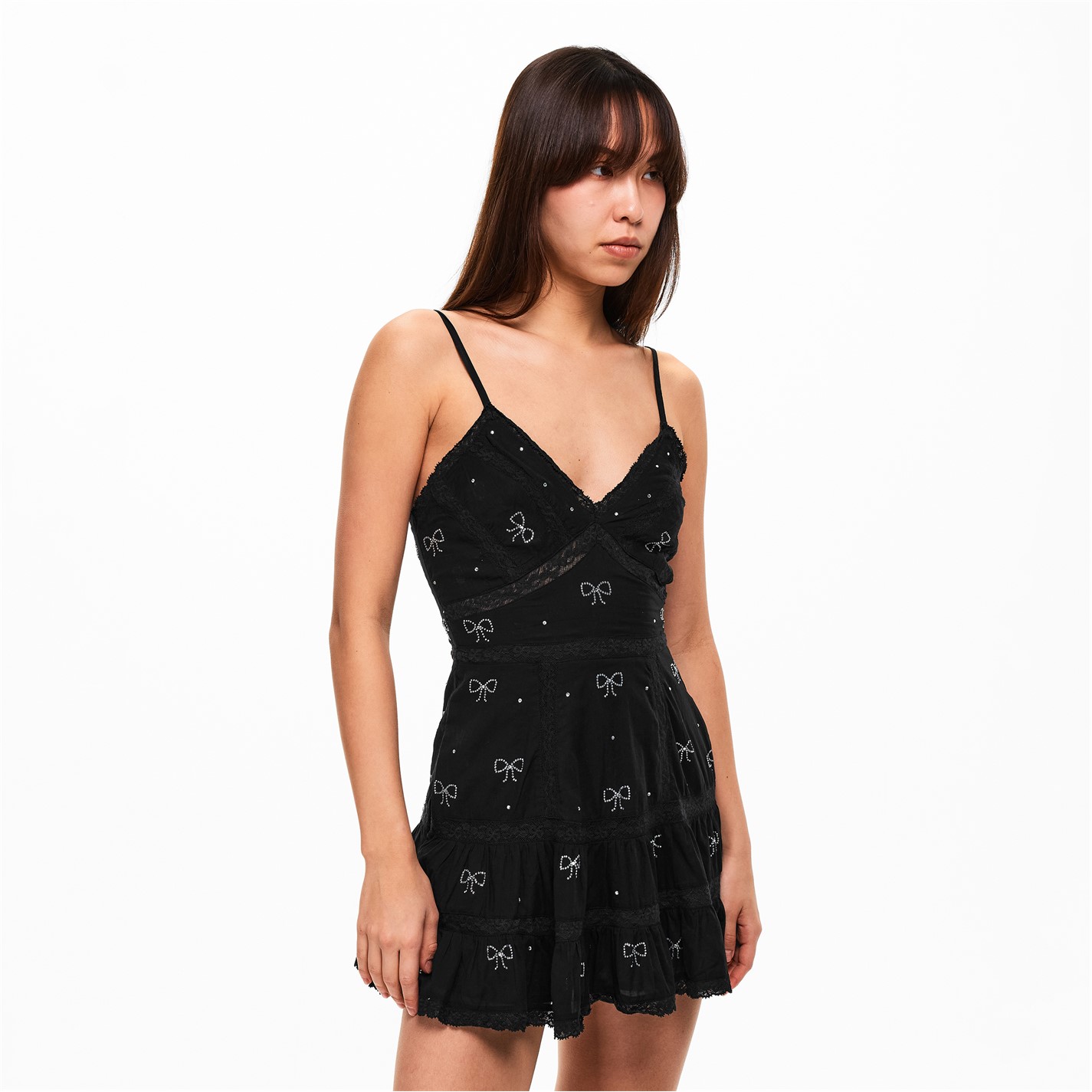 LOVESHACKFANCY | Women's Solbina Mini Dress | Women | Black | Flannels  Fashion Ireland
