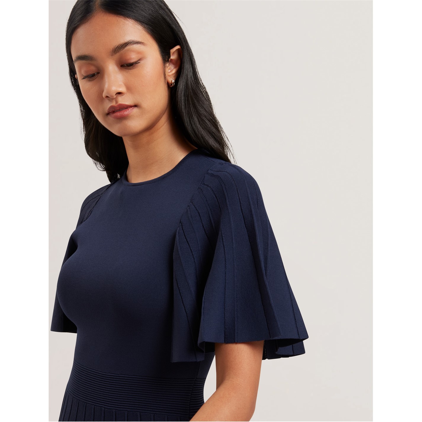 Ted Baker Women's Knitted Skater Mini Dress Women Navy