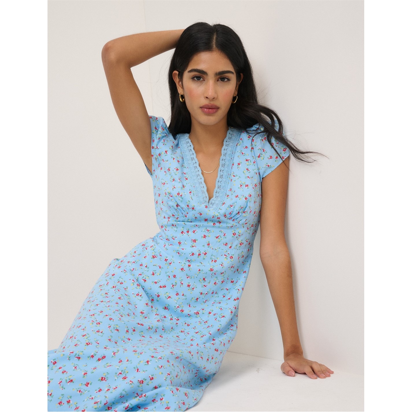 Nobodys Child | NC Kacey Midi Dress | Women | Blue | Flannels