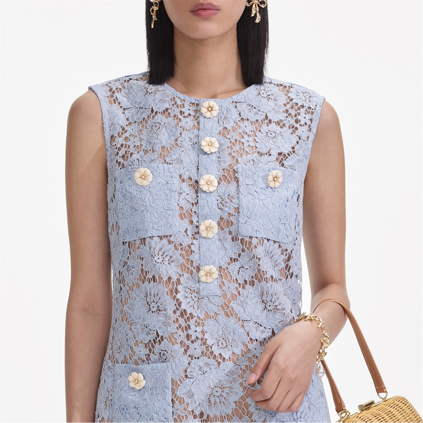 SELF PORTRAIT | Women's Fine Lace Mini Dress | Women | Blue | Flannels Fashion Ireland SELF PORTRAIT | Women's Fine Lace Mini Dress | Women | Blue | Flannels Fashion Ireland