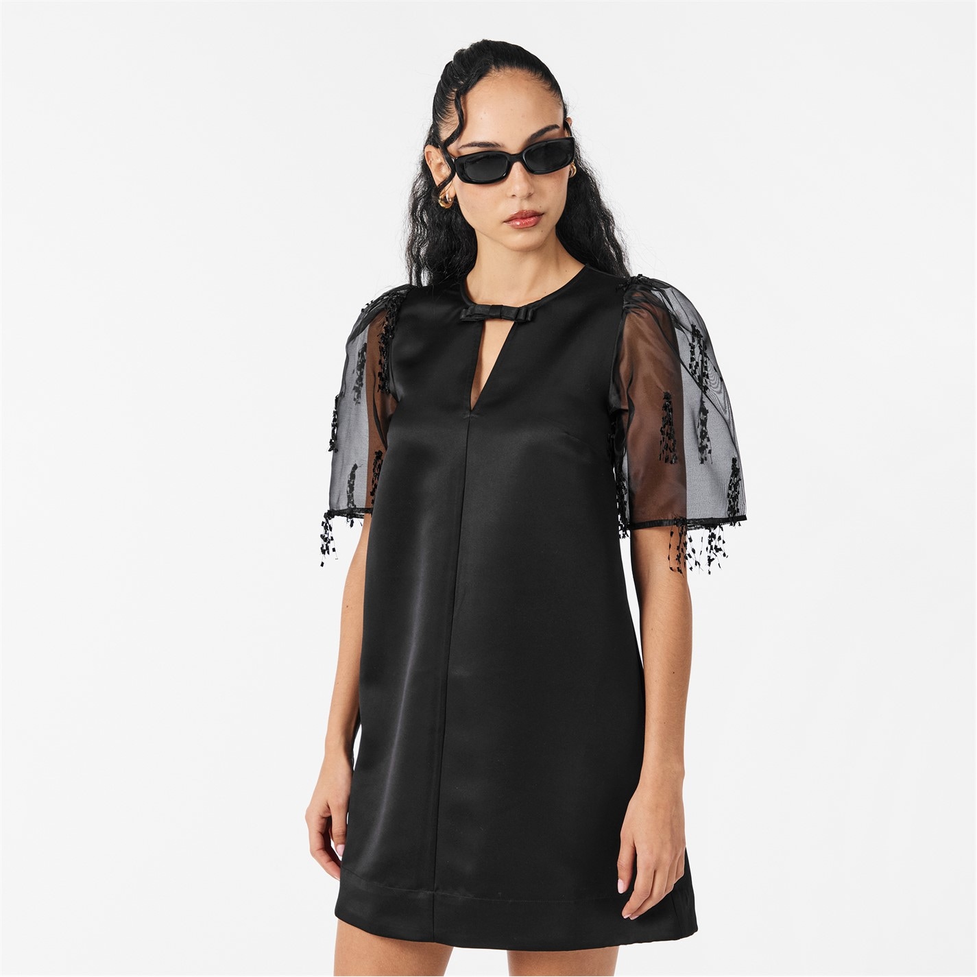 GANNI | Women's Organza Mini Dress | Women | Black | Flannels Fashion  Ireland