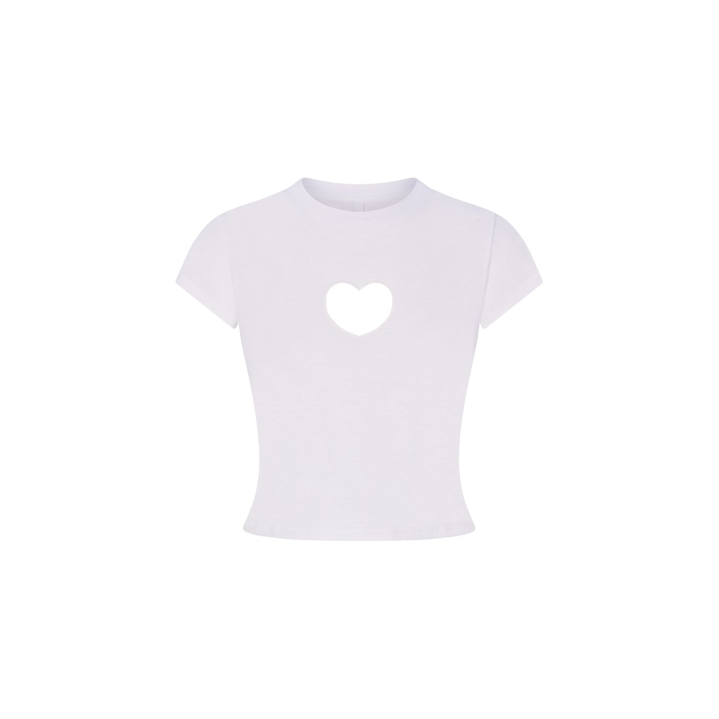 Motif-detail HYSFORM WOMENS HEARTS S/S TEE T-shirt - White⁄Heart
