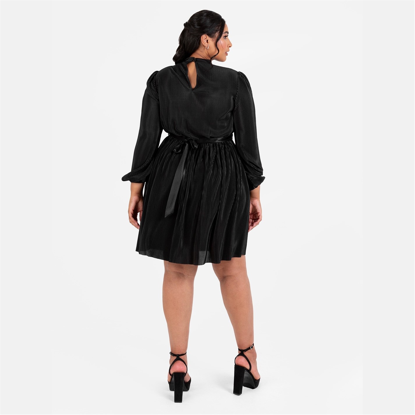 Lovedrobe | Lovedrobe Black Plisse High Neck Maxi Sleeve Mini Dress | Women | Black | Flannels Fashion Ireland Lovedrobe | Lovedrobe Black Plisse High Neck Maxi Sleeve Mini Dress | Women | Black | Flannels Fashion Ireland