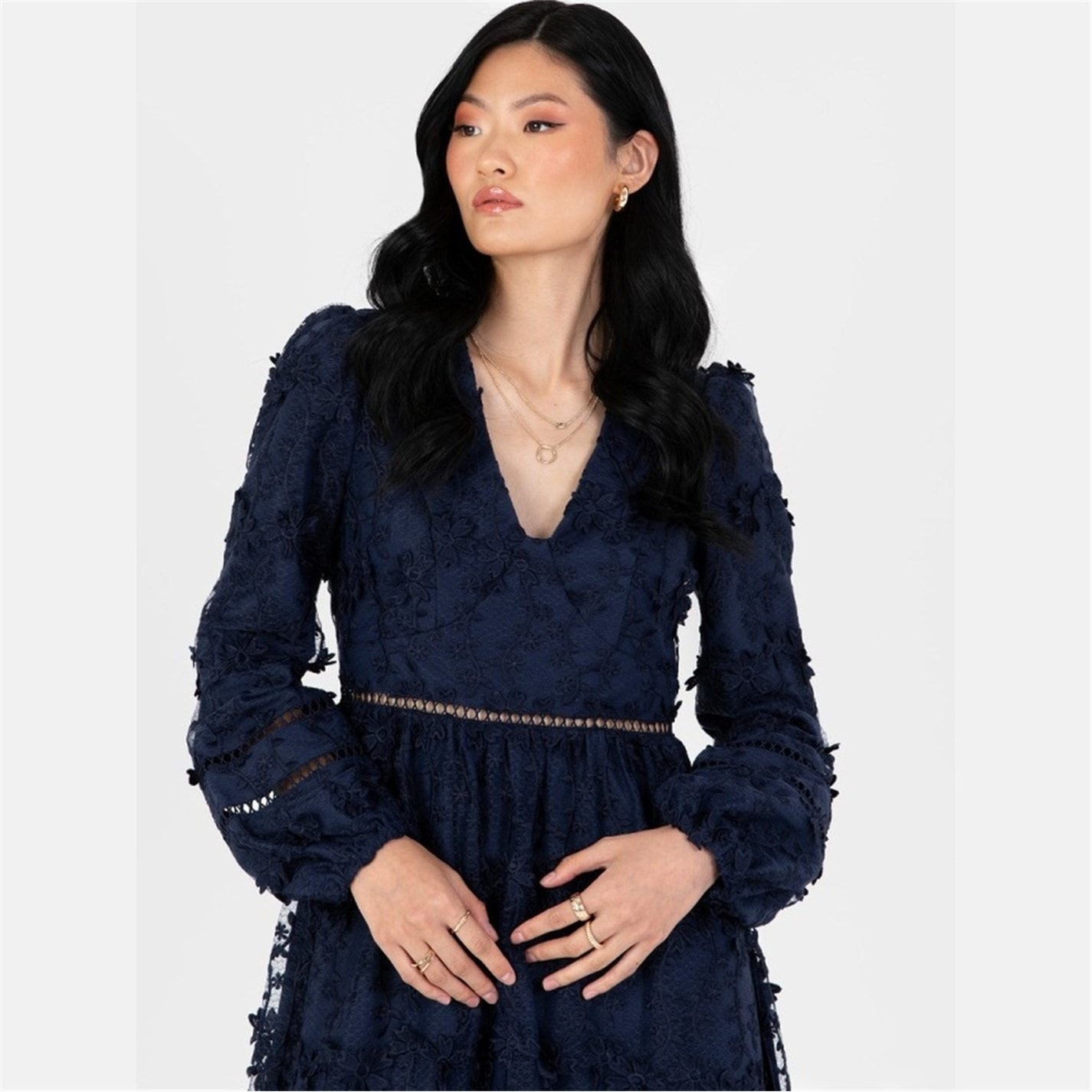 maya embroidered maxi dress Dreamy Blue Maxi Dress with Floral Embroidery main image 0