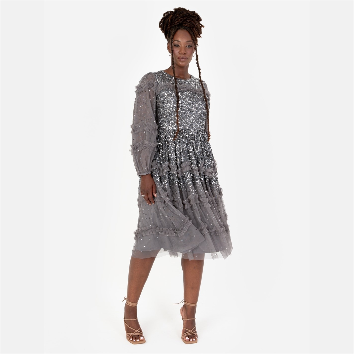 slim fit dress slacks Maya Skirt Set in Light Grey – BY MARLENA