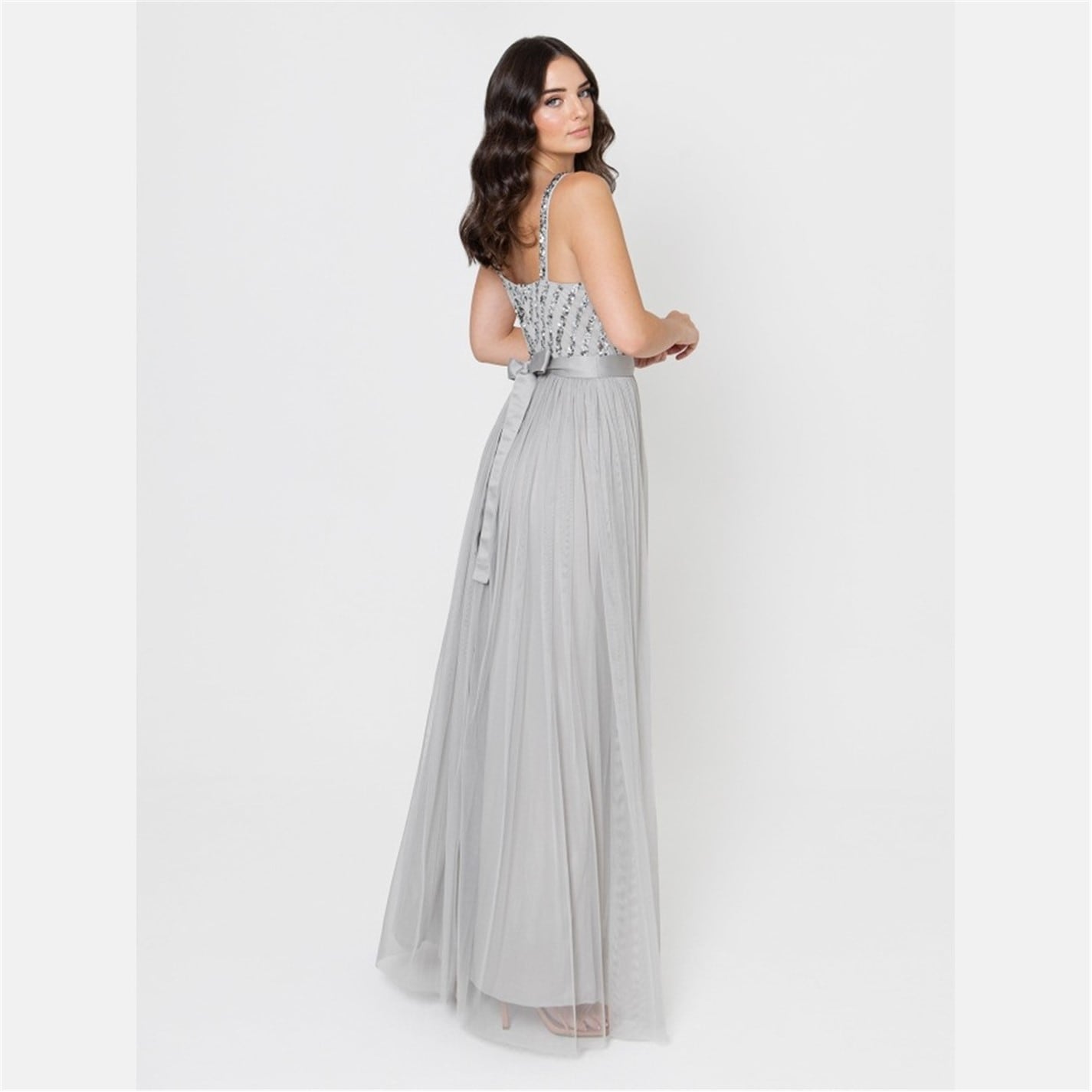 maya deluxe grey dress Maya Deluxe Maxi Dress Uk6 in Grey