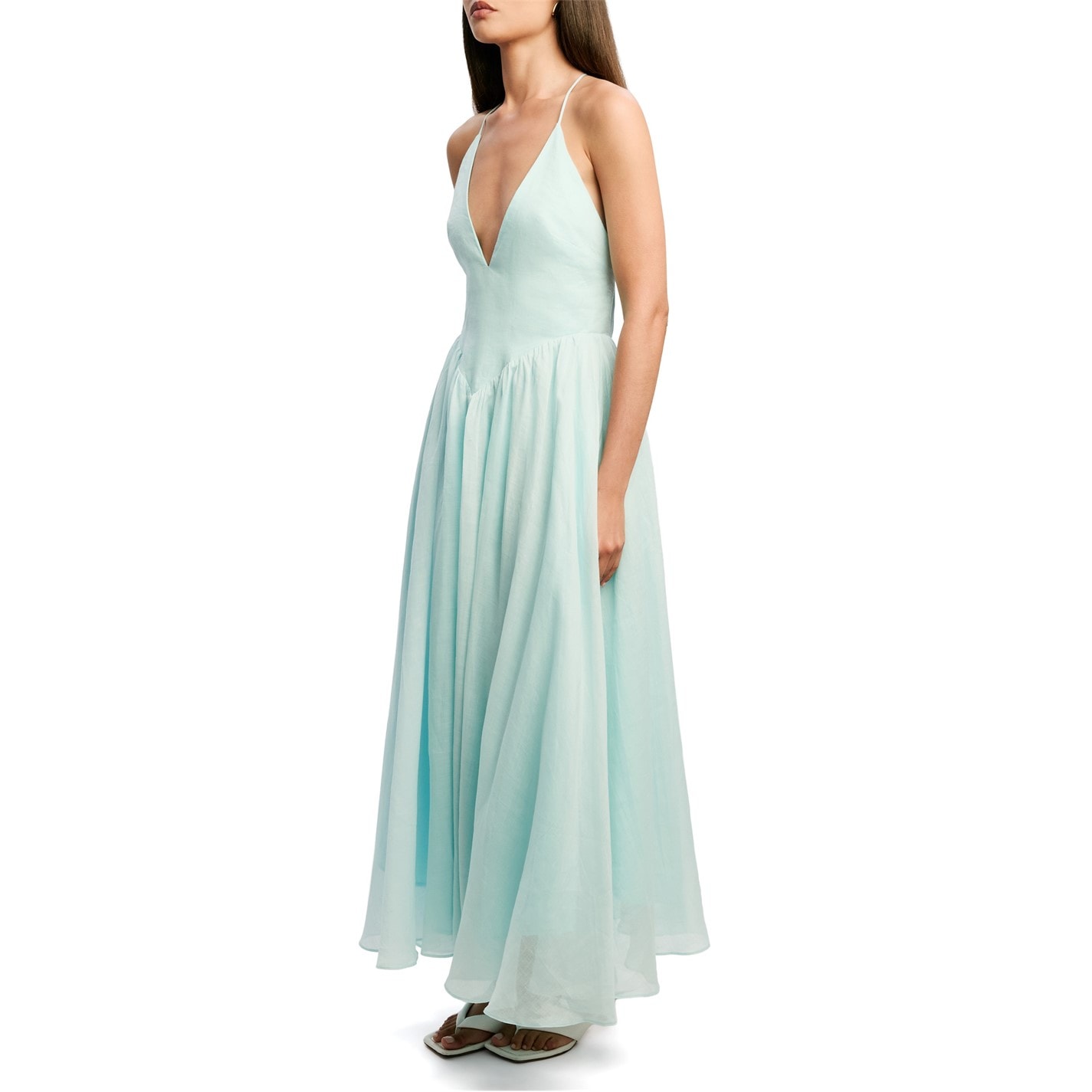 BARDOT | Women's Arletha Halter Cotton Maxi Dress | Women | Blue | Flannels  Fashion Ireland