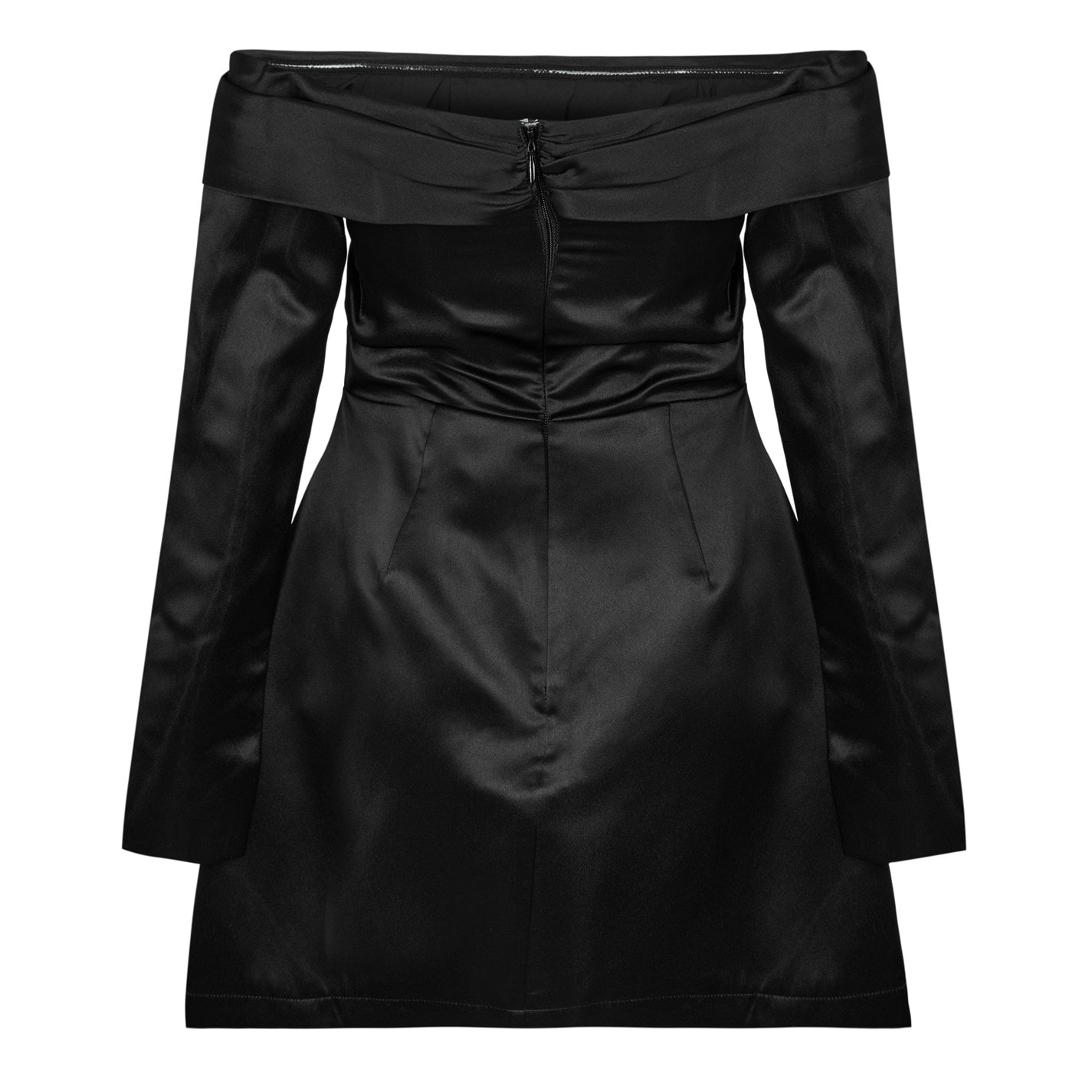 princess polly baby blue dress Ottie Black Velvet Bardot Skater Mini Dress – Club L London main image 1