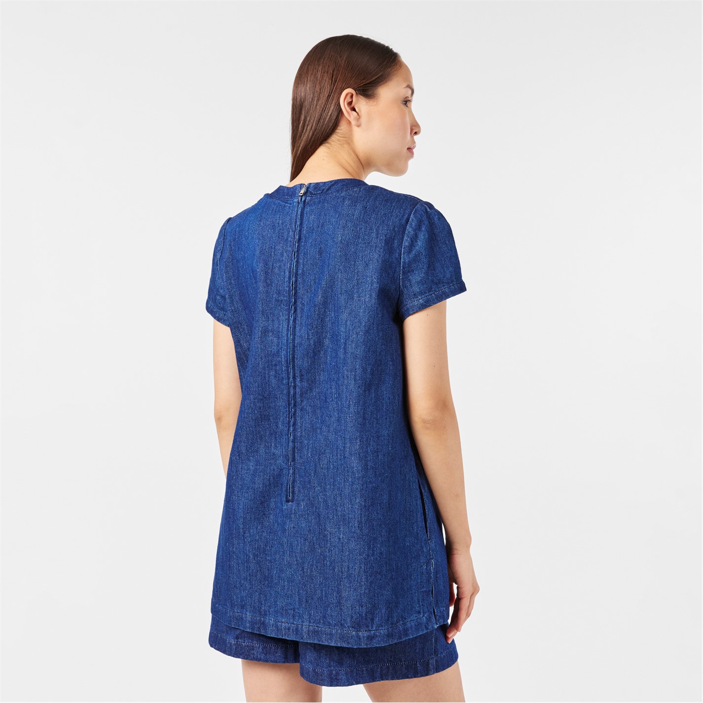 knee length dresses for ladies Gucci Denim Lace Front Jean Dress Size 42/6 main image 0