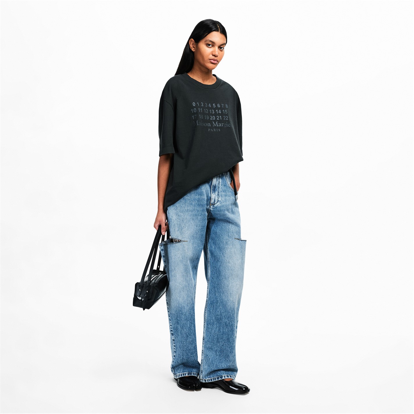 MAISON MARGIELA | Denim Jeans With Slash Details. | Women | Wide