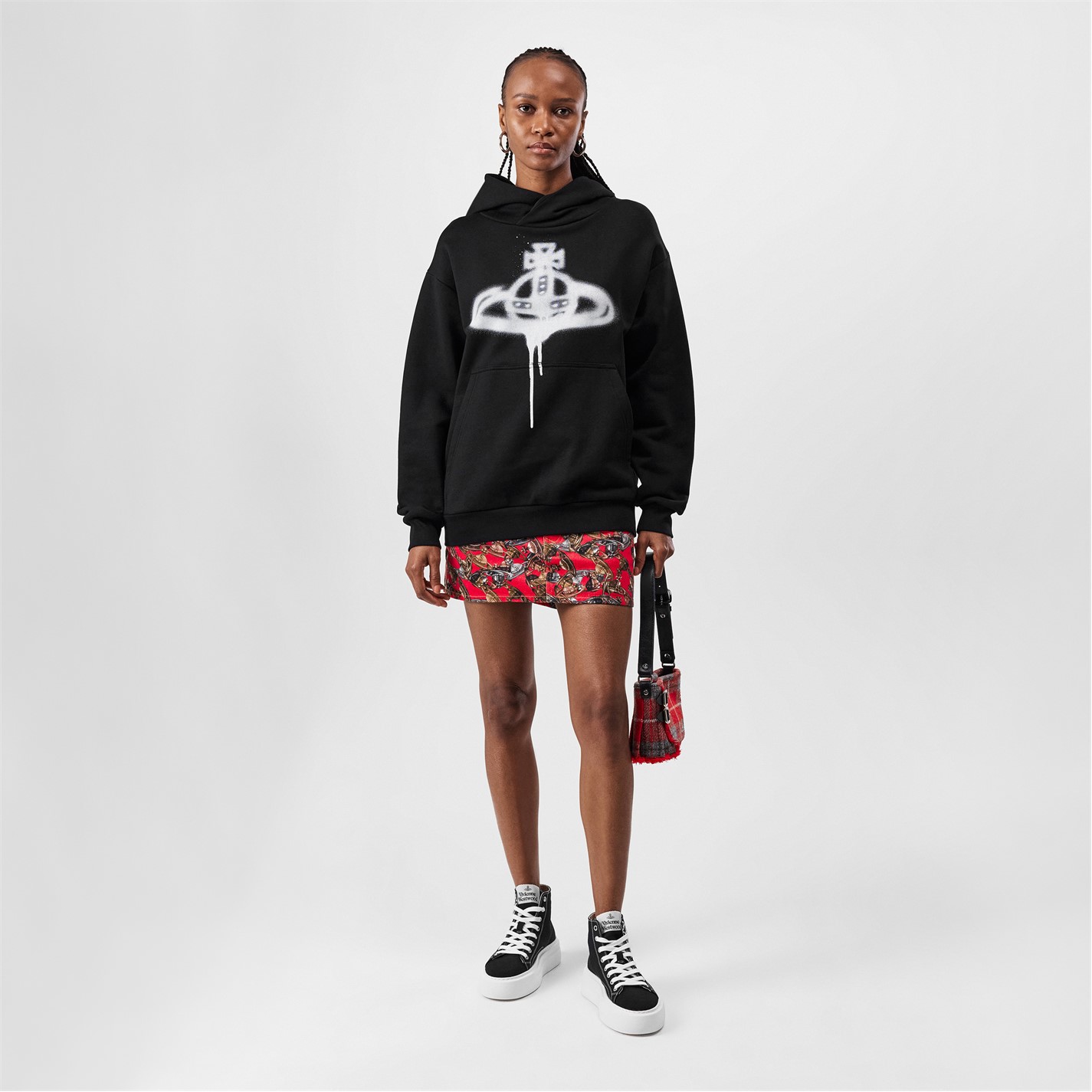 VIVIENNE WESTWOOD | Women's Logo Cotton Spray Orb Overhead Hoodie