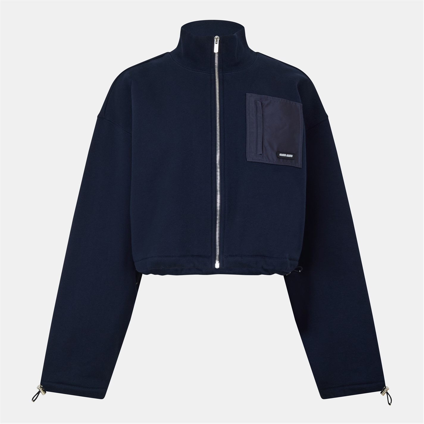 MIU MIU | Zippered Fleece Jacket | Women | Bleu | Flannels Fashion
