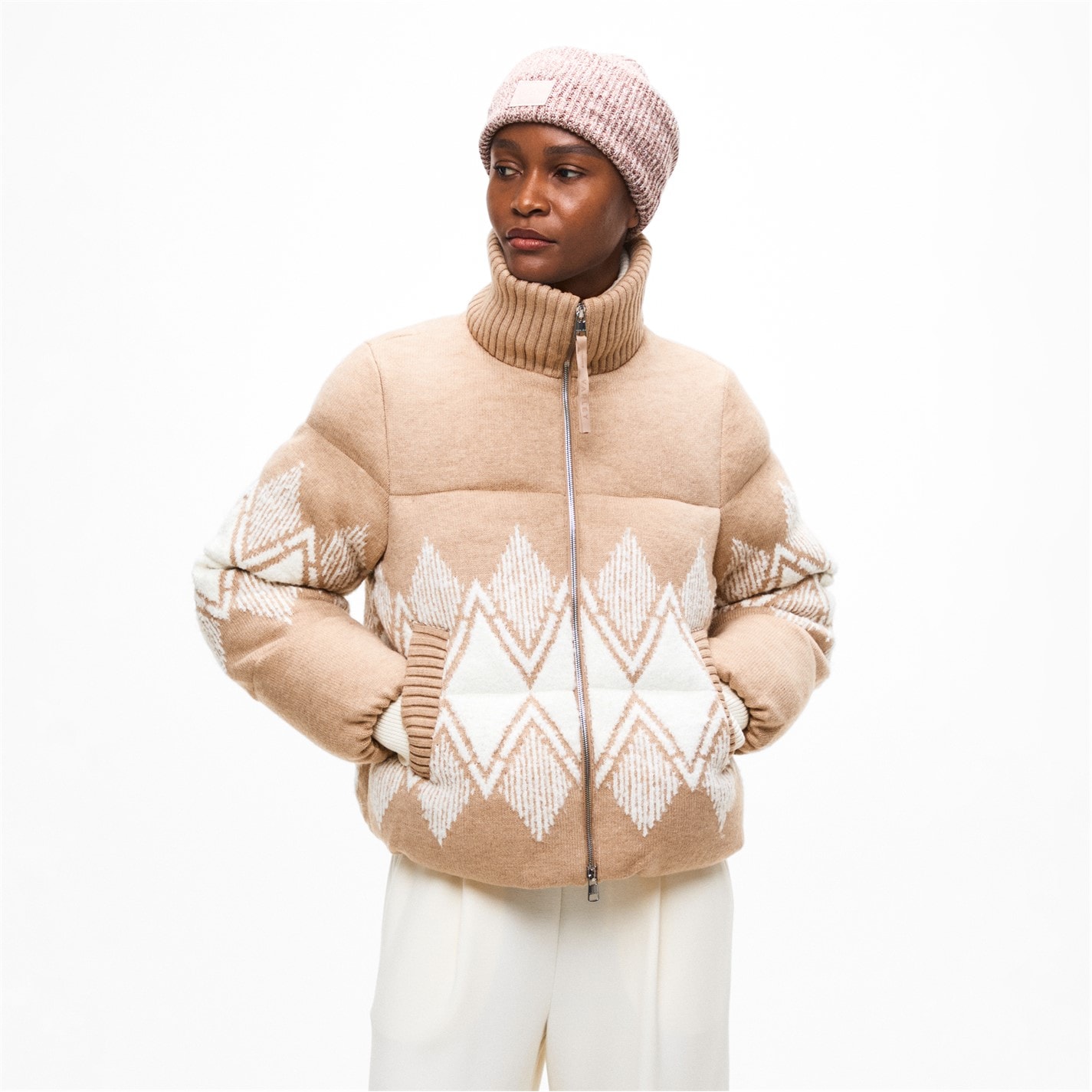 VARLEY | Womens Belinda Knit Puffer | Women | Light Taupe 