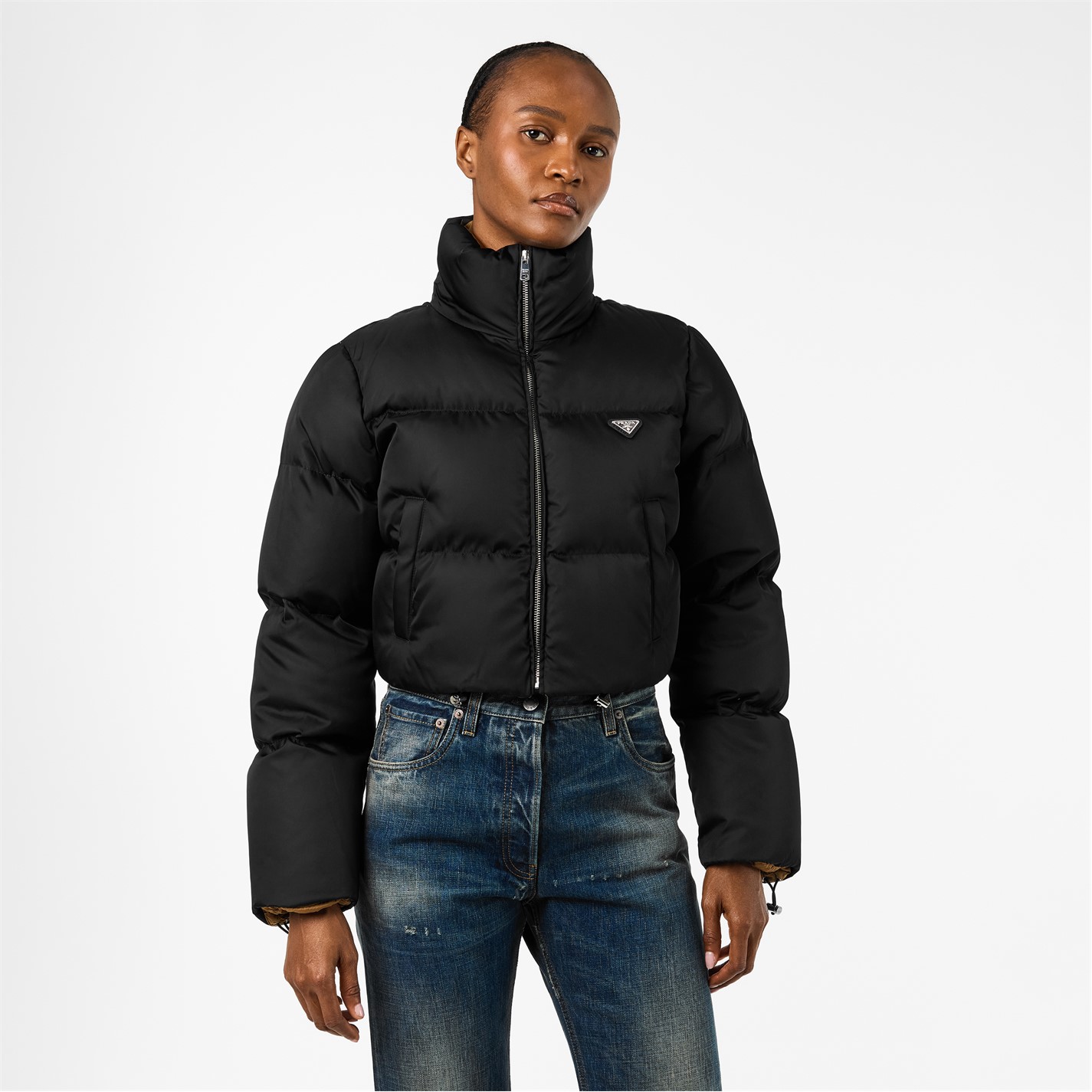 ジャケット・アウター PRADA archive short blouson PRADA | Women's Quilted Cropped Short Puffer Jacket | Women | Nero