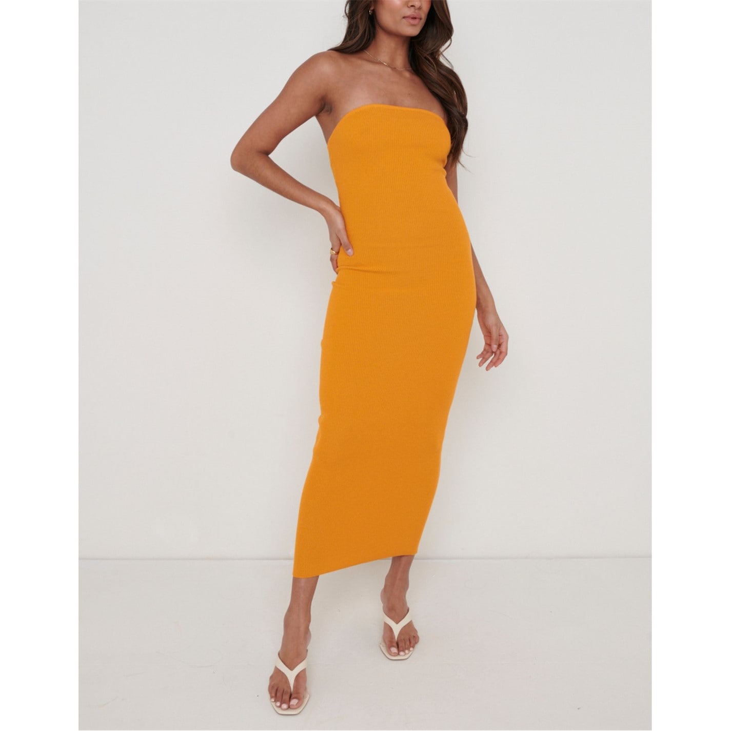 open lace back dress Rory Ribbed Jumper Dress- Chocolate