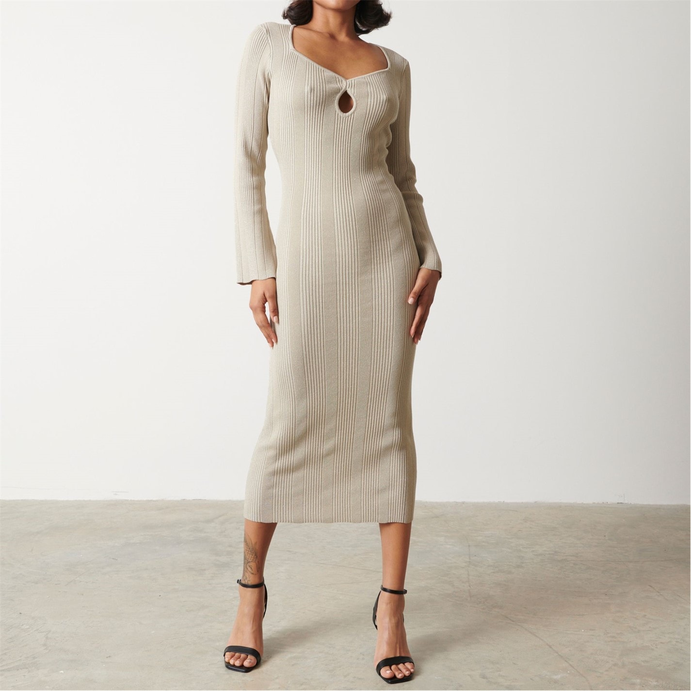 Pretty Lavish | Women's Knitted Jumper Dress | Women | Champagne | Flannels  Fashion Ireland
