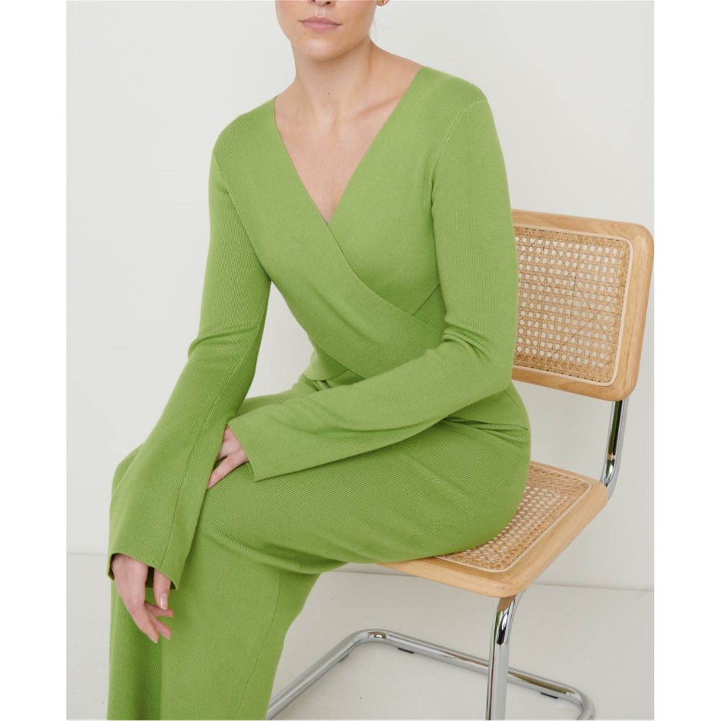 pretty lavish wrap knit dress | Women's Knitted Jumper | Women | Green SCOOP-BUSTLINE