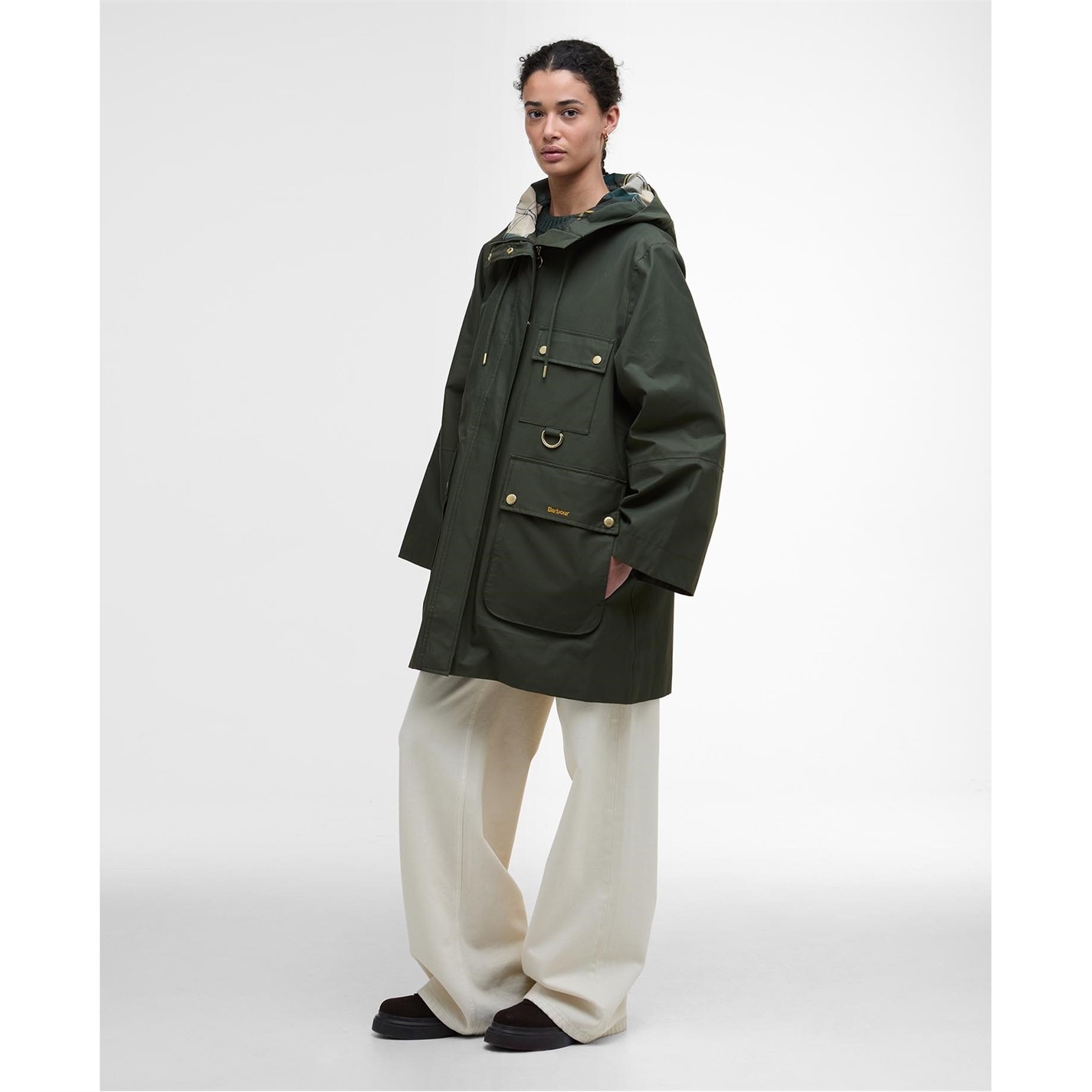 Barbour | Women's Arla Waterproof Hooded Long Sleeve Rain Anorak ...