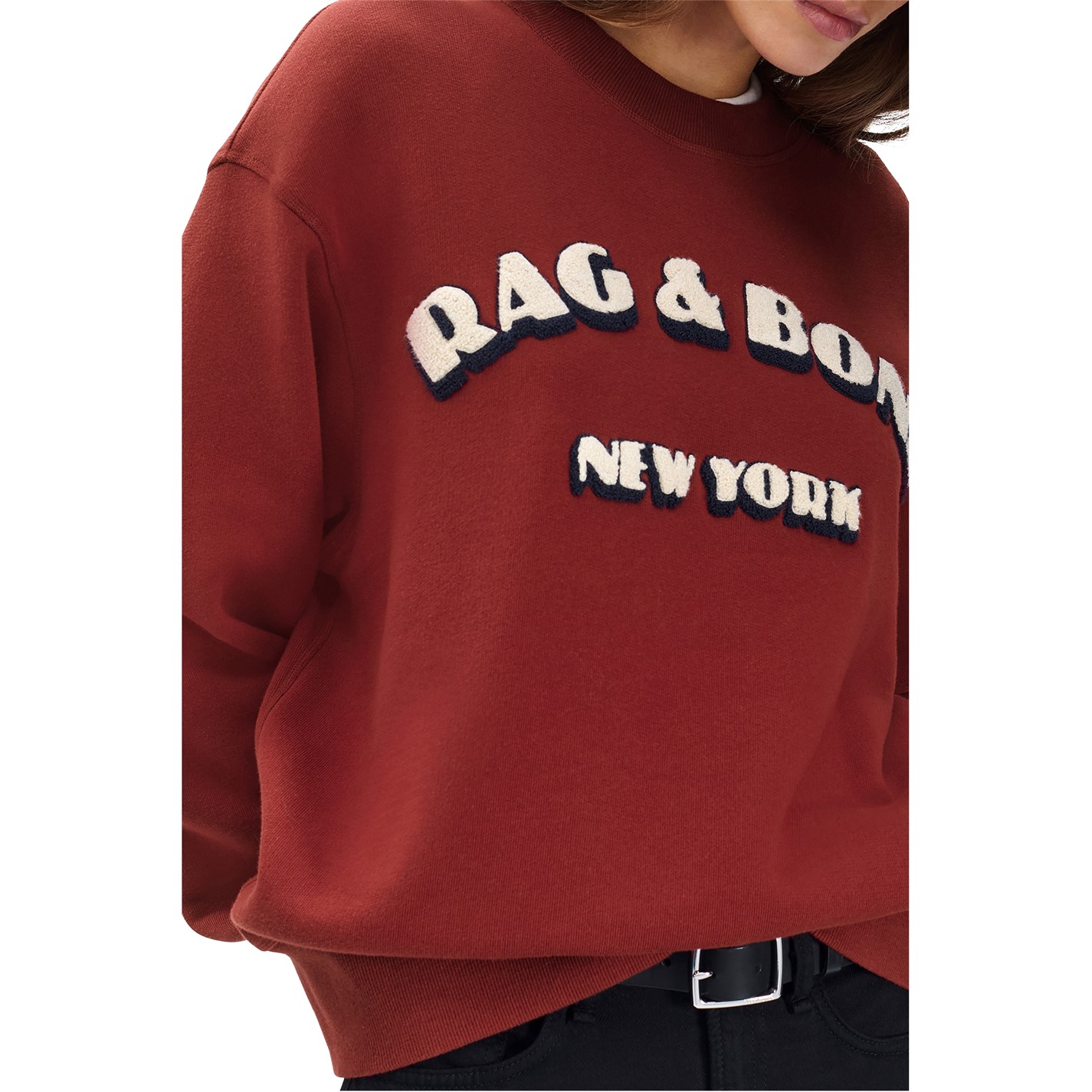 RAG AND BONE | Women's Crew Sweatshirt | Women | Ruby | Flannels