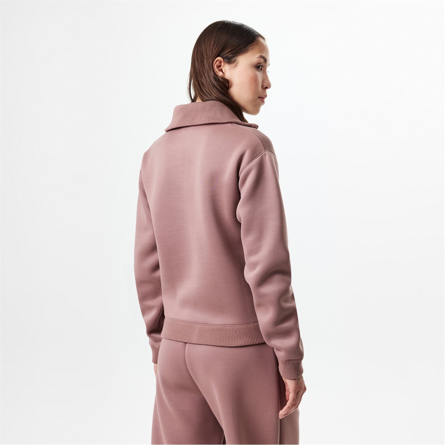 McQ Alexander McQueen ピンク ウール ニット ALEXANDER MCQUEEN | Logo Half-Zip Sweater | Women | Rose