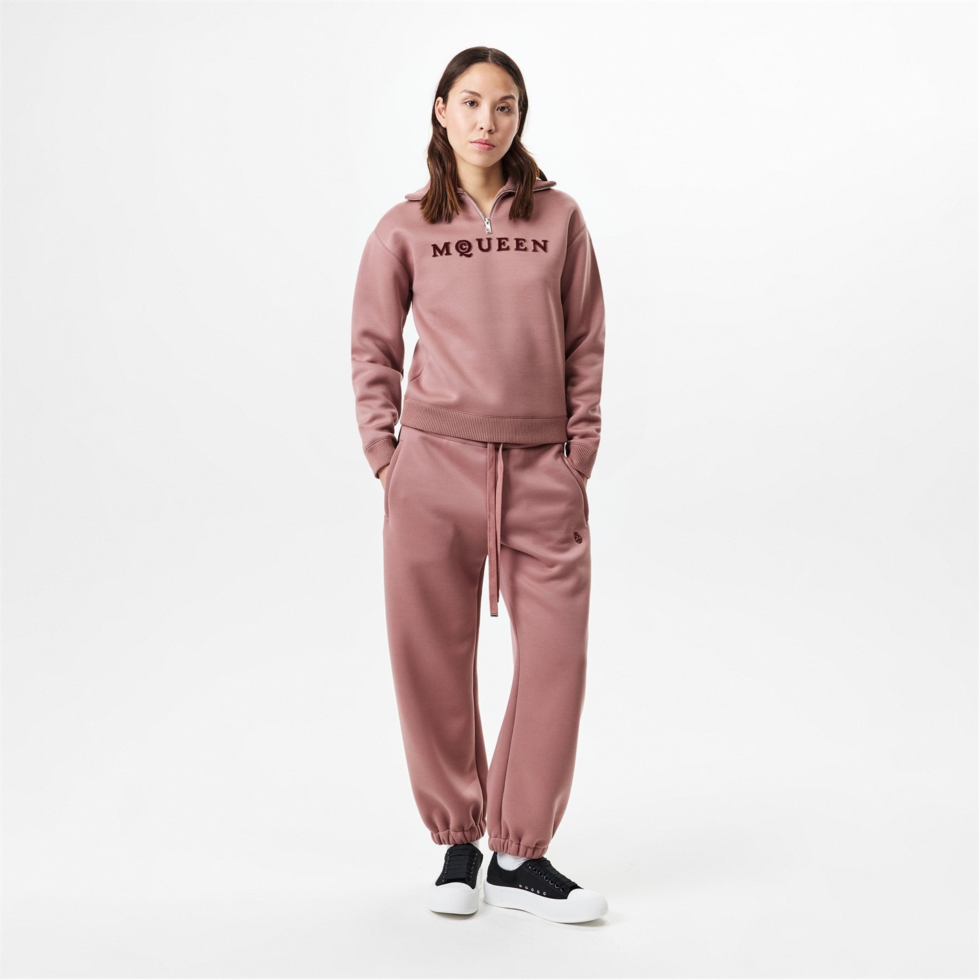 ALEXANDER MCQUEEN | Logo Half-Zip Sweater | Women | Rose