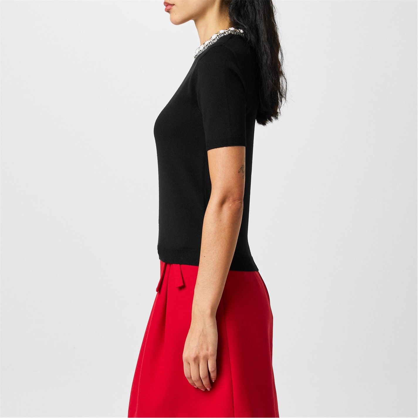 VALENTINO | Embellished Knitted Top | Women | Nero | Flannels