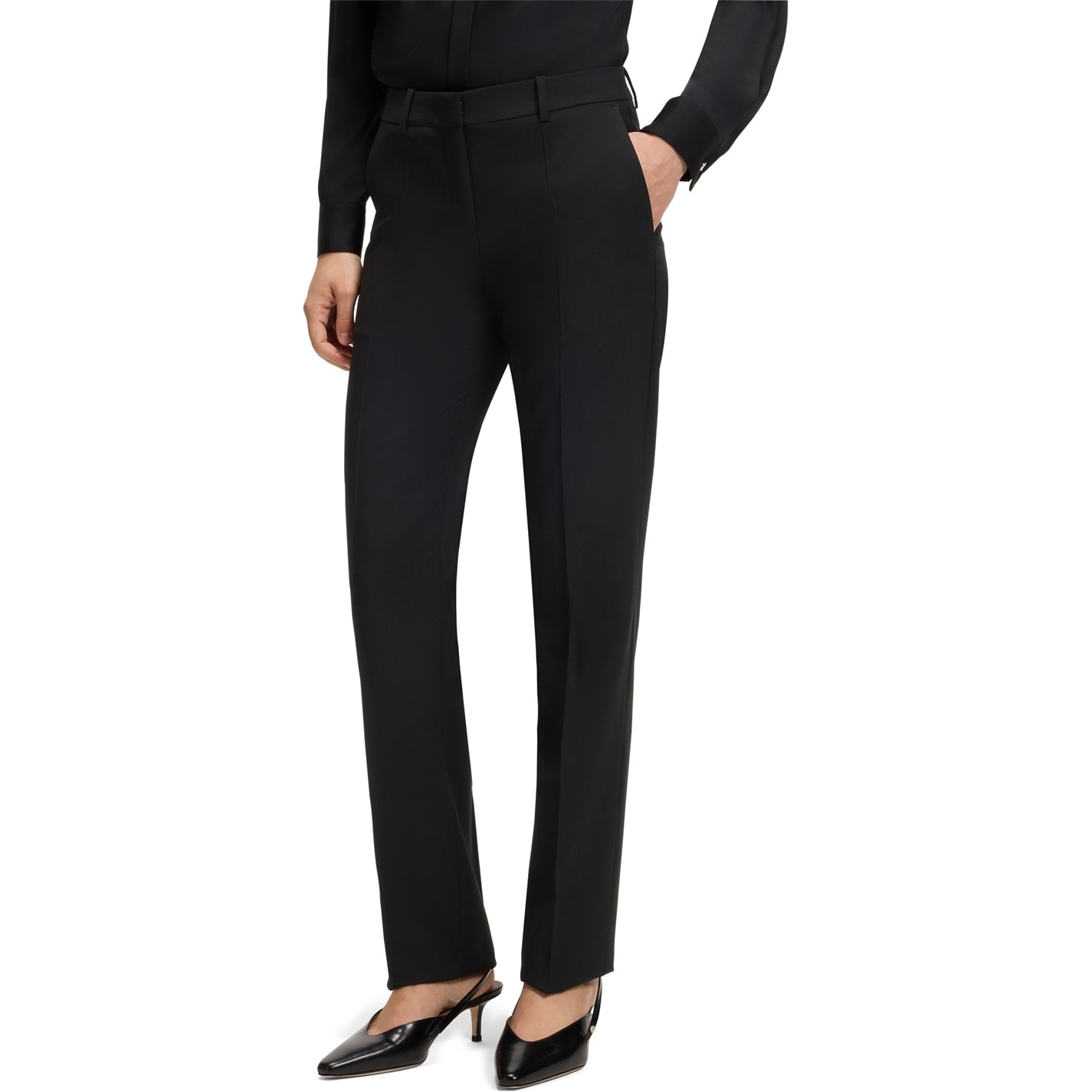Boss Women's Tameah Slim Fit Trousers Women Slim Fit Trousers — free download