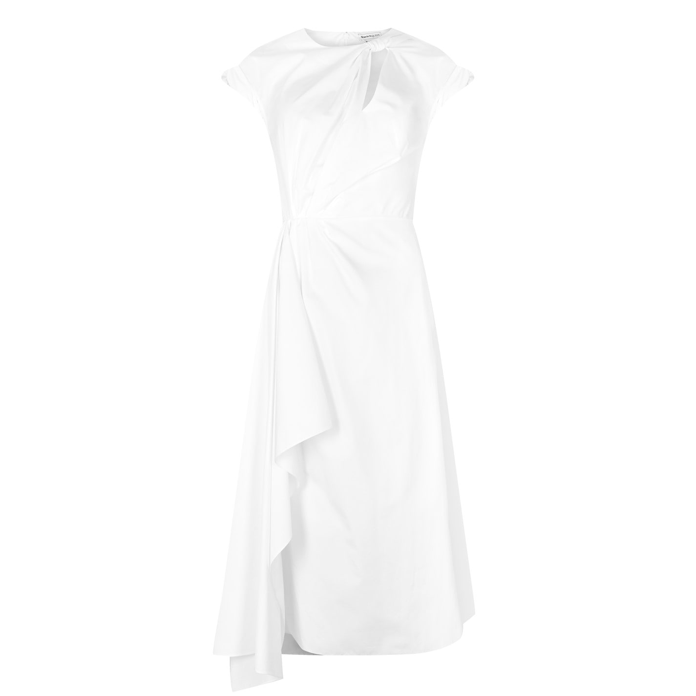ALEXANDER MCQUEEN | Knot Midi Dress | Women | Optical White | Flannels  Fashion Ireland