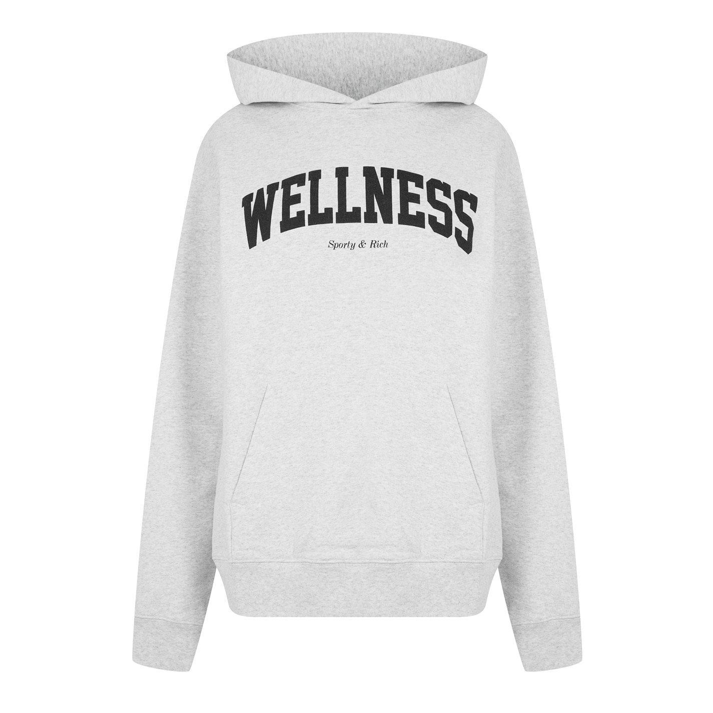 SPORTY AND RICH | Wellness Hoodie | Women | Grey/Black | Flannels