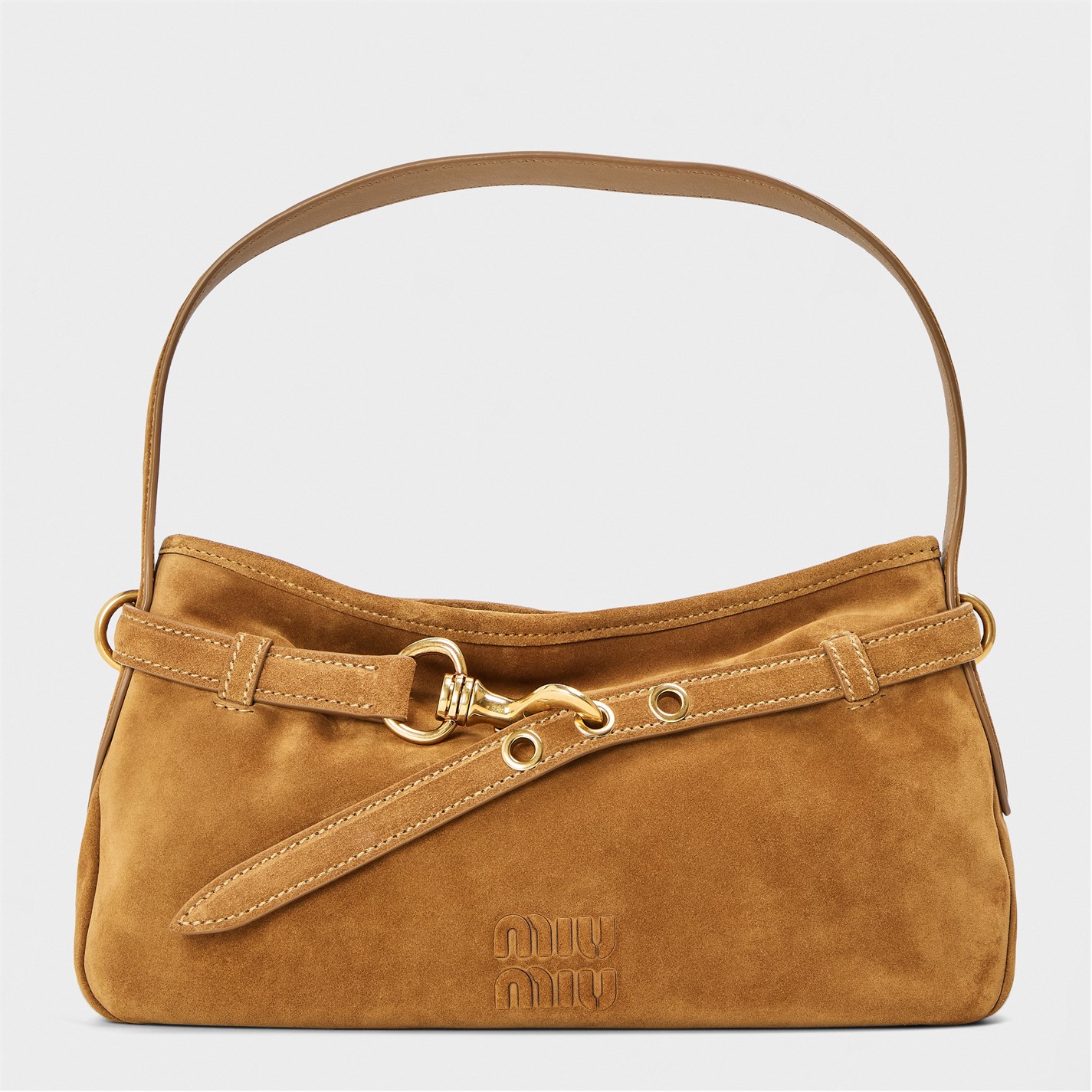 MIU MIU | Women's Aventure Suede Shoulder Bag | Women | Oliva