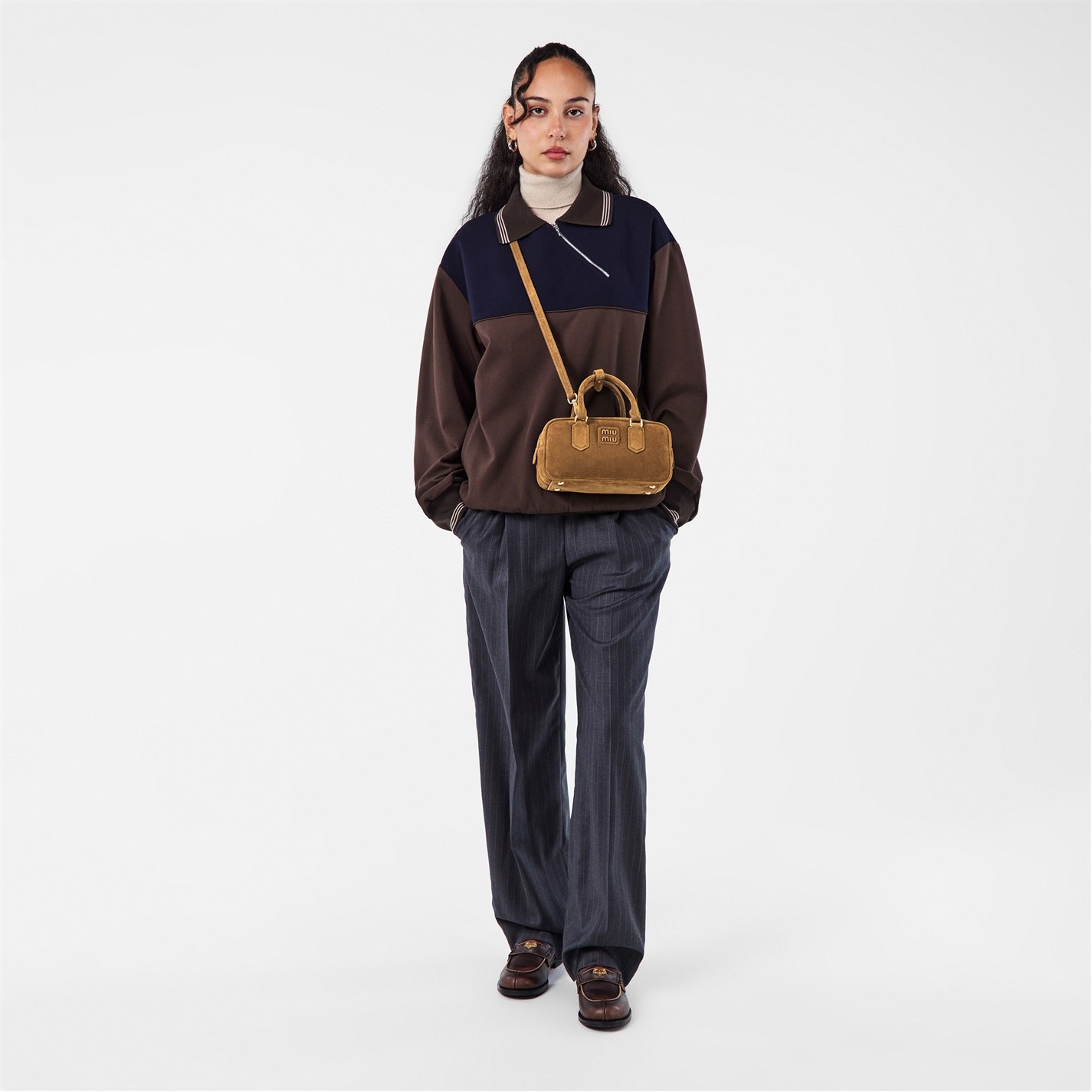 MIU MIU | Women's Arcadie Suede Top Handle Bag | Women | Oliva