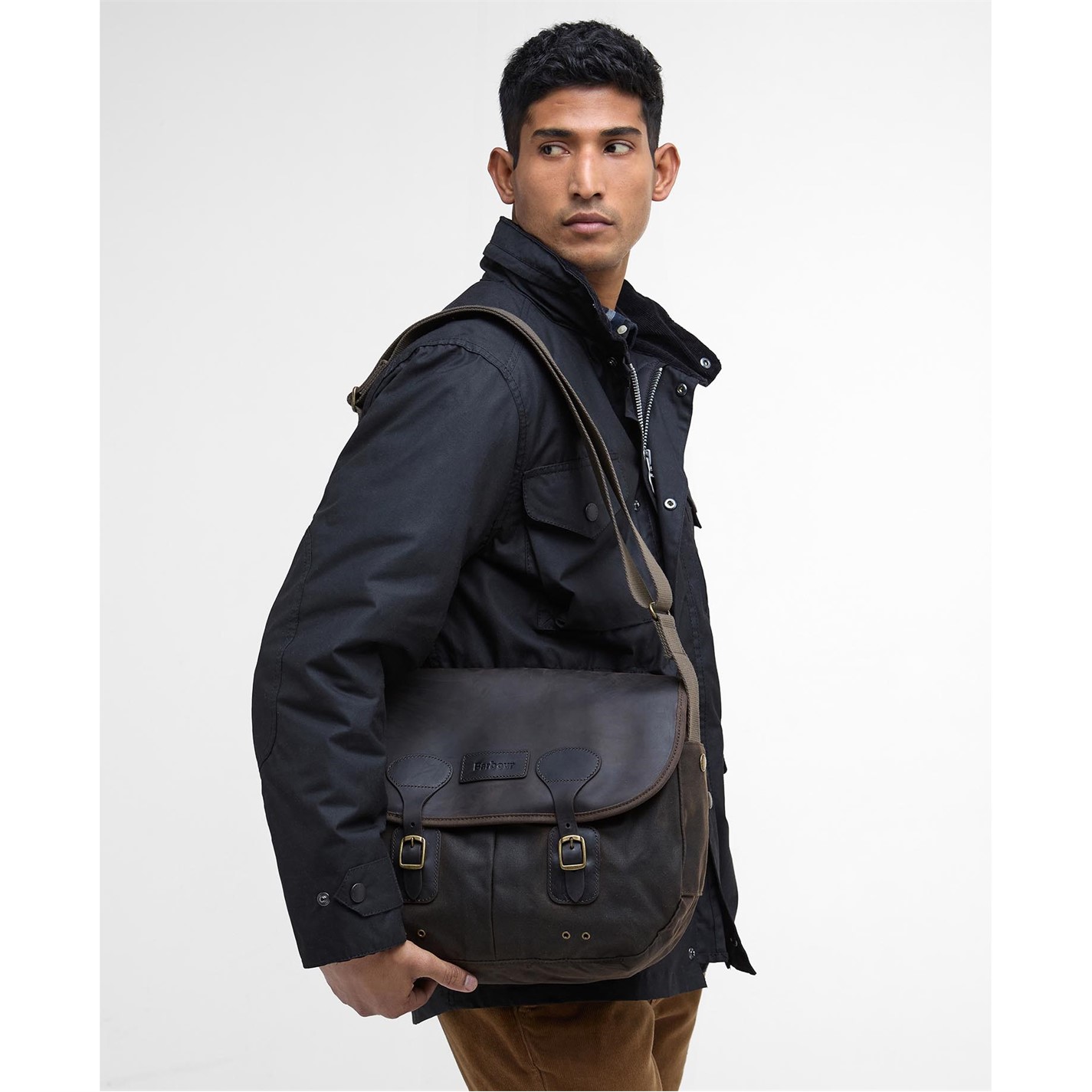 Barbour | Tarras Wax Crossbody Bag | Unisex | Olive | Flannels