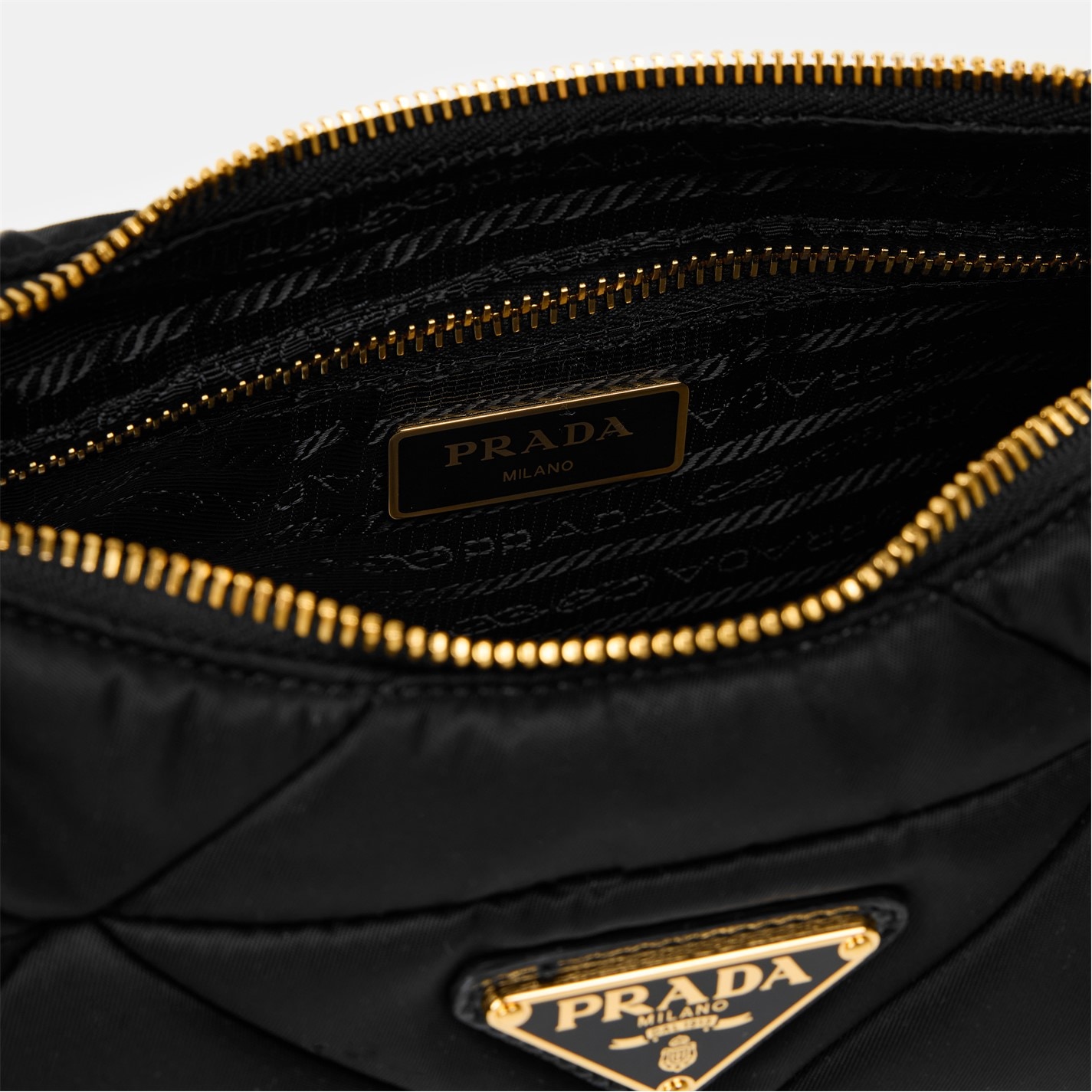 PRADA | Women'S Logo Padded Re-Nylon Shoulder Bag | Women | Black