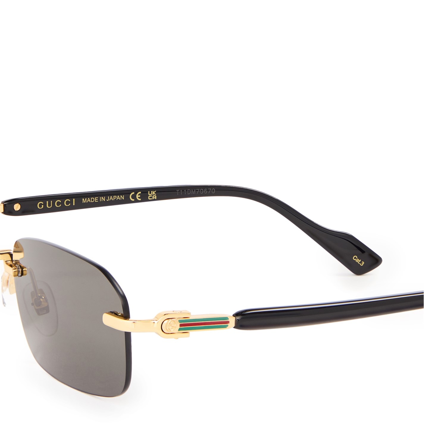 GUCCI | Gucci GG1221S Men's Rimless Rectangular Sunglasses