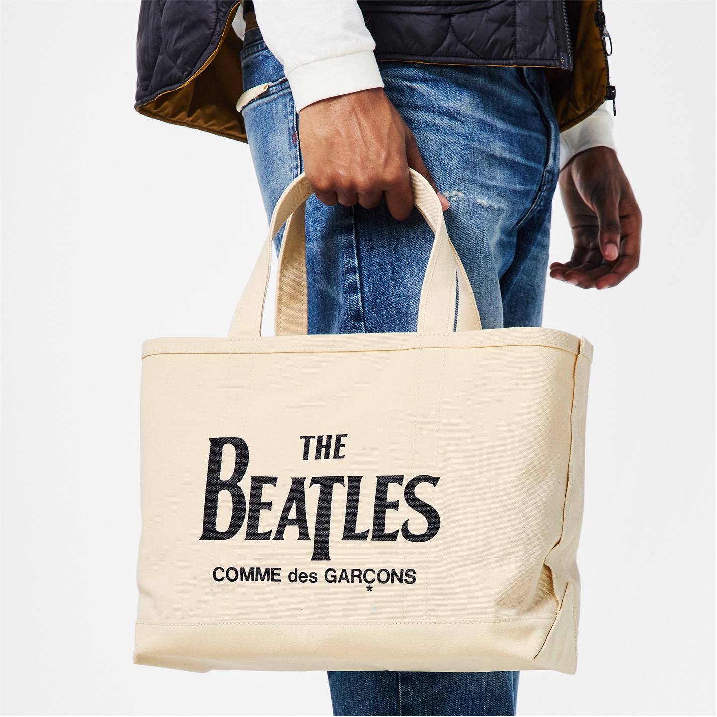 COMME DES GARCONS WALLET | Beatles Tote Bag | Unisex | Cream