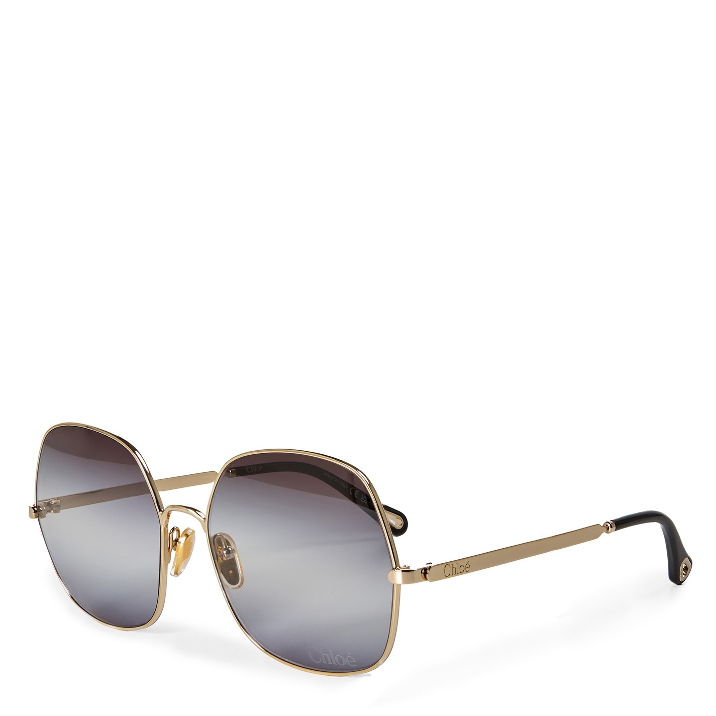 CHLOE oversized gold sunglasses huge frames CHLOÉ EYEWEAR Iconic round-frame gold-tone sunglasses | NET  main image 3