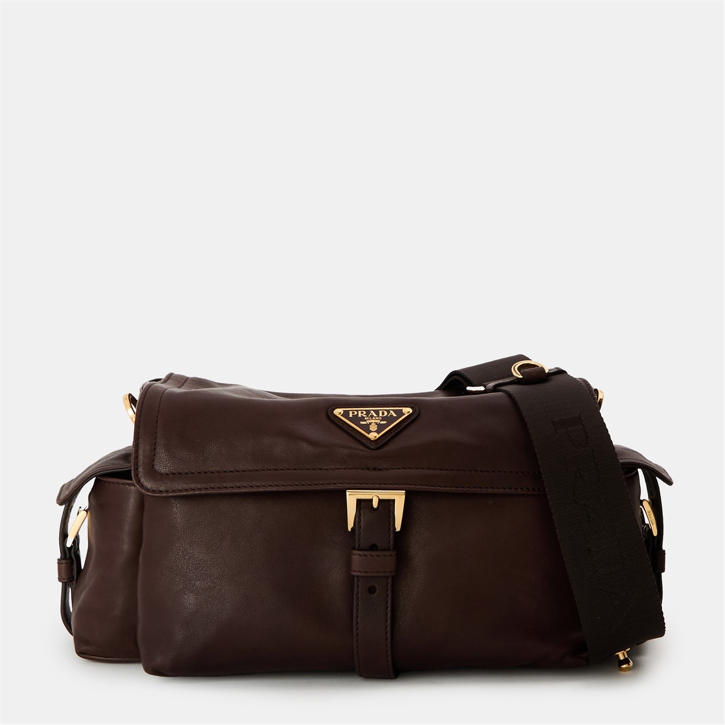 PRADA | Explore Medium Leather Shoulder Bag with Flap | Women