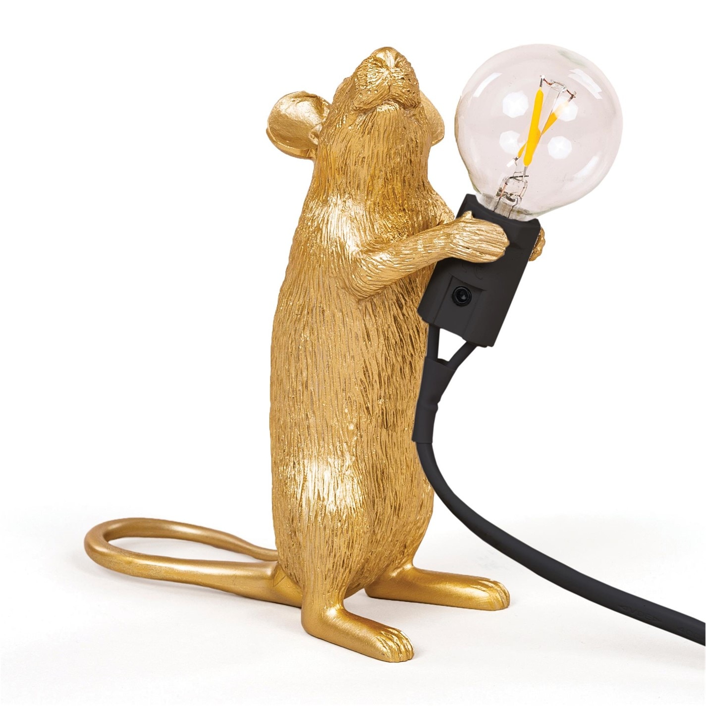Seletti | Mouse Lamp - Standing - Gold | Unisex | Gold | Flannels